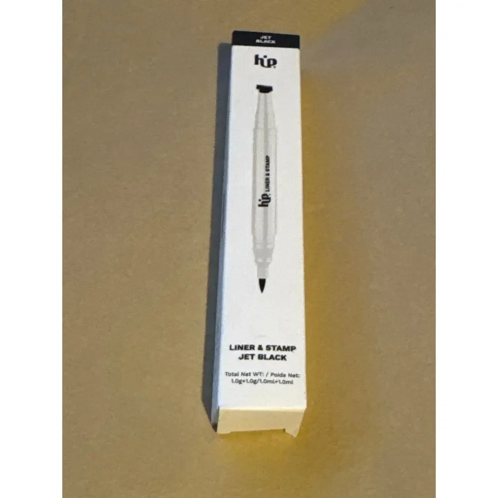 Hipdot Liner & Stamp Eyeliner Jet Black Dual End Waterproof New In Box